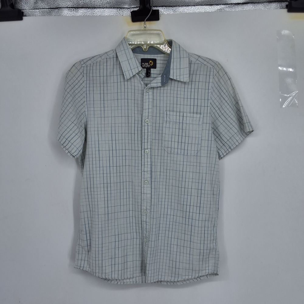 Pure Stuff  Large Boys Blue Checkered Shirt
